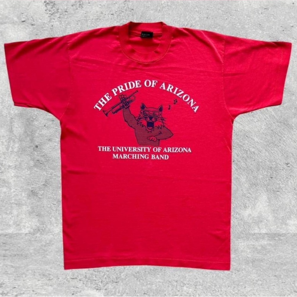 Vtg 90s University of Arizona NCAA Marching Band T-shirt Screen Stars L